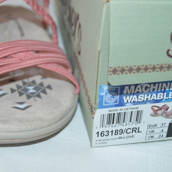 Skechers Sandals Reggae Slim - In-Love Coral Size 7 (New) - Picture 8 of 9